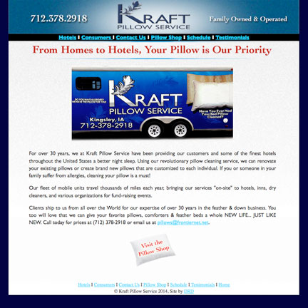 Kraft Pillow Service