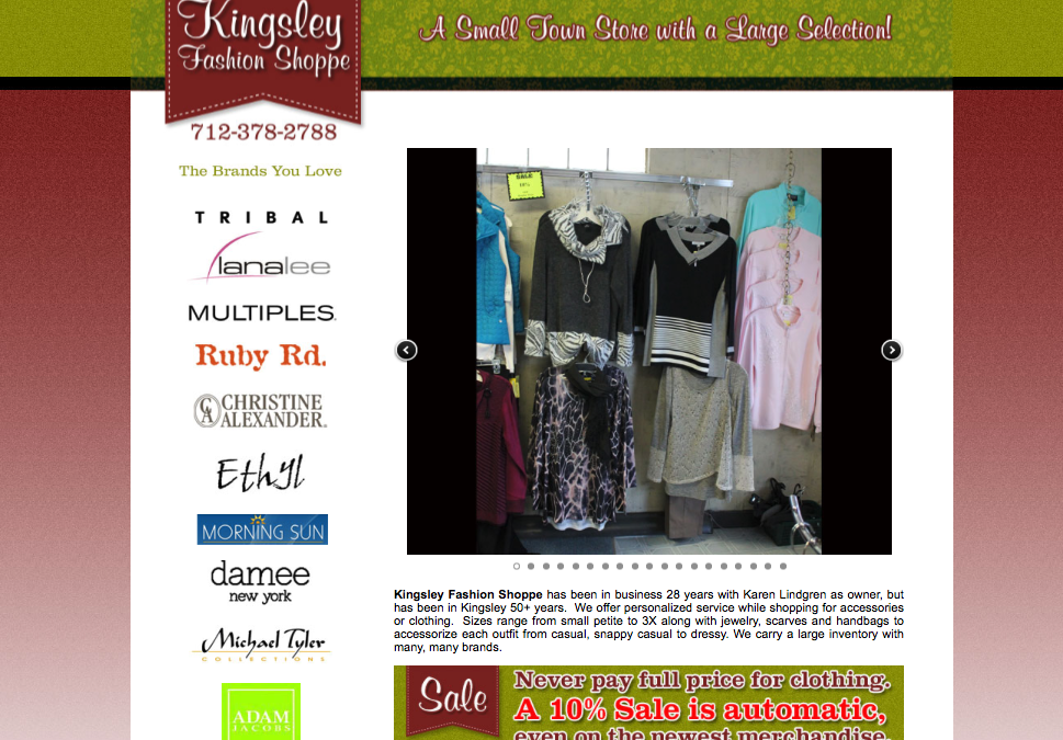 Kingsley Fashion Shoppe Website
